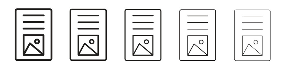 Content icons. simple and modern vector icon designs