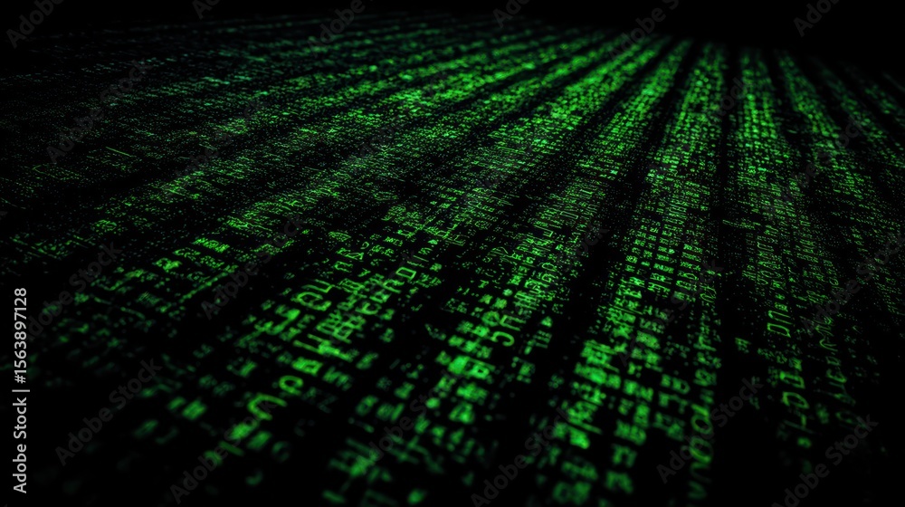 Poster abstract computer code display