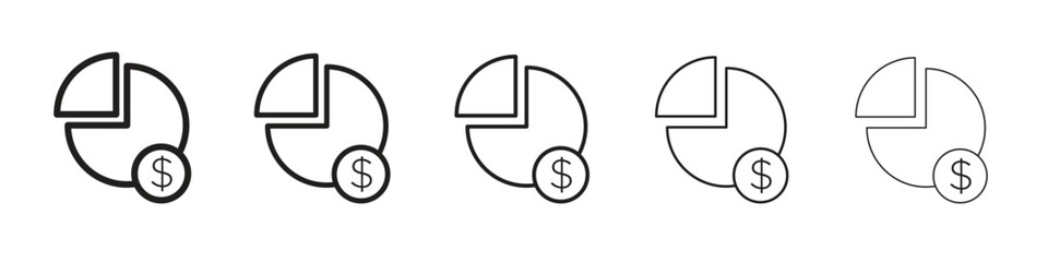 Dividend yield icons. simple and modern vector icon designs
