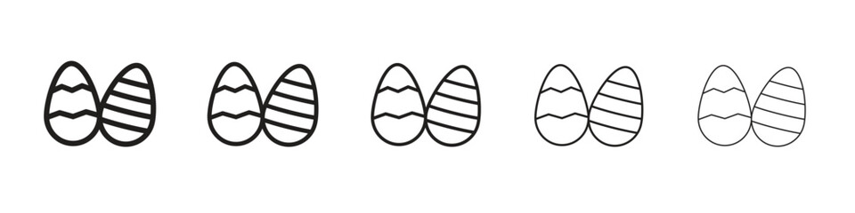 Fototapeta premium Easter eggs icons. simple and modern vector icon designs