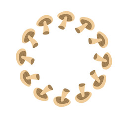 Mushrooms in a circle.Vector