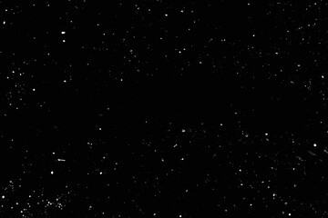 Dust Old Rough Dirty Black Grunge Noise background. Overlay Effect Photoshop. Easy to add as Overlay or Screen Filter. Dust particles over black background. White dust specks on black background. 