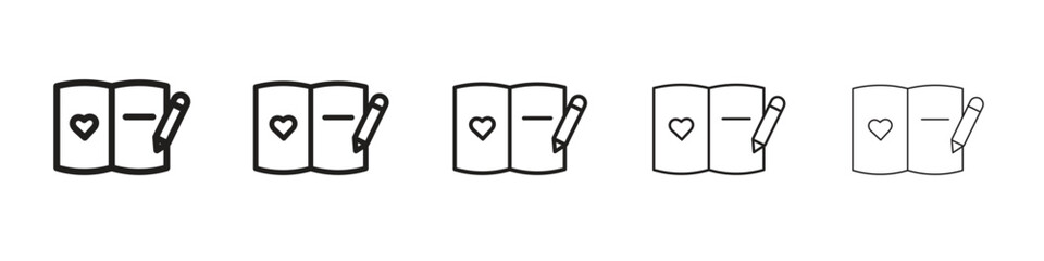 Guests book icons. simple and modern vector icon designs