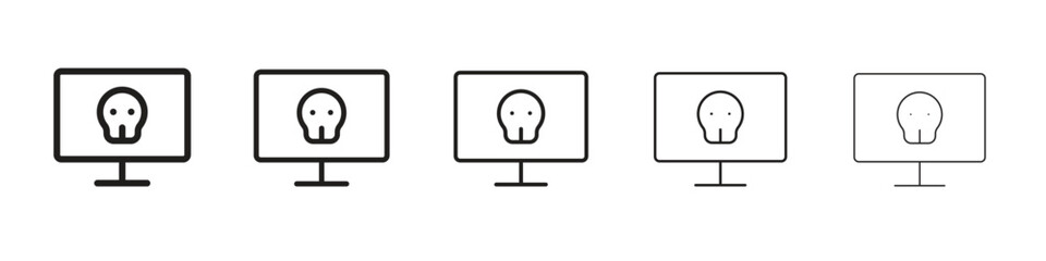 Hacker icons. simple and modern vector icon designs