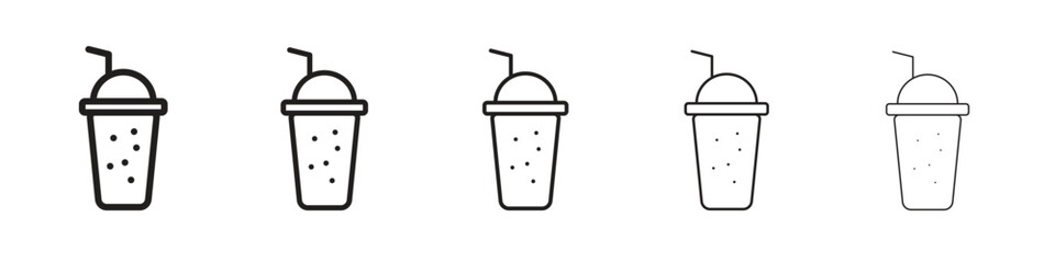 Milkshake icons. simple and modern vector icon designs