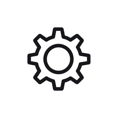 Obraz premium Dark Gray Gear Cogwheel Icon Silhouette isolated on a transparent background gear icon