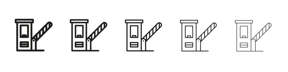 Road toll icons. simple and modern vector icon designs