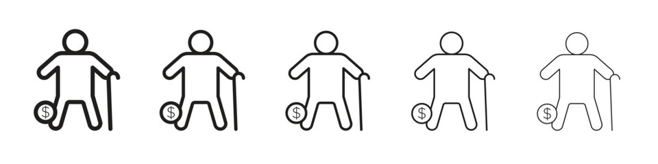 Retirement icons. simple and modern vector icon designs