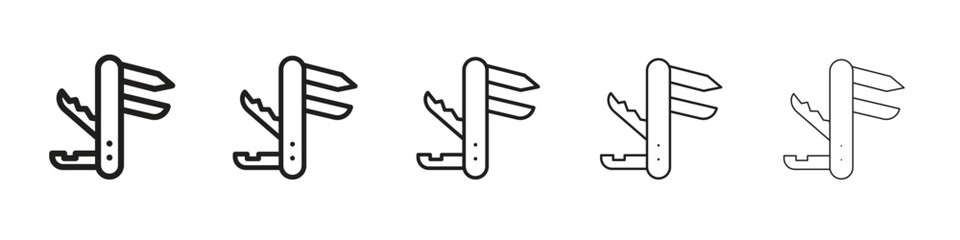 Swiss Knife icons. simple and modern vector icon designs