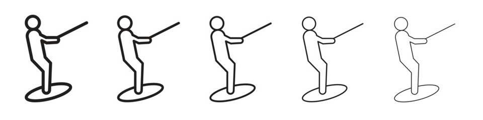 Wakeboarding icons. simple and modern vector icon designs