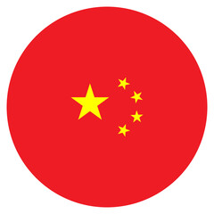 china flag circle with white border on transparent background png