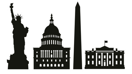 USA Landmark Silhouette Vector Collection © Khulqi Design