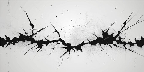 Abstract black ink grunge vector illustration with paint splashes and splatters forming a dynamic border design