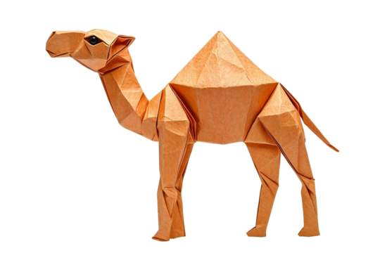 Origami camel with twin paper humps