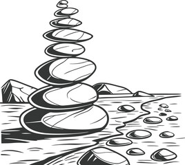 Naming Image:

A festive 3D gold spiral Christmas tree decoration on black stones, perfect for a winter holiday celebration card