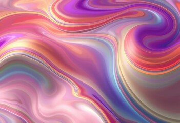 Obraz premium Hypnotic, swirling chromatic gradients forming abstract fluid waves, wallpaper, fluid