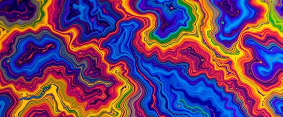 Intricate, colorful Turing pattern forming an abstract, seamless map-like background,  complexity,  wallpaper