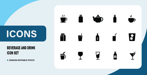 Beverage and Drink Icon Set