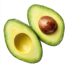 Avocas on a white background
