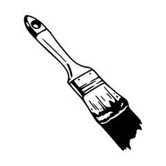 paint brush clipart - artistic tool vector