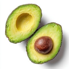 Avocas on a white background