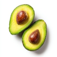 Avocas on a white background