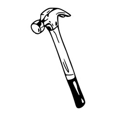 claw hammer clipart - construction tool vector