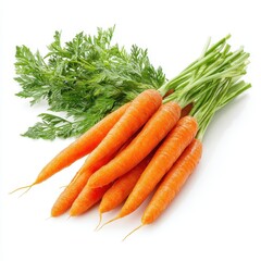 Carrots with green tops