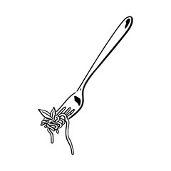 pasta serving utensil - food clipart illustration