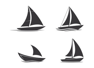 Boat icon set, vector illustration.