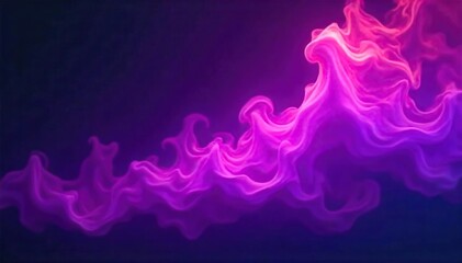 Obraz premium Mesmerizing Deep Purple Flames Ethereal Dance of Burning Energy in the Darkness