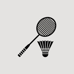 badminton racket and ball