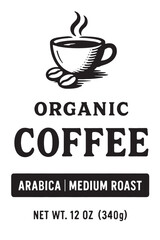 Coffee Label Design Black And White