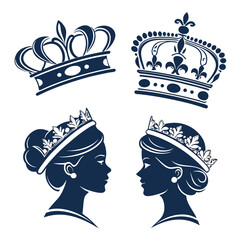 Fototapeta premium Coat of arms with crown vector free download.