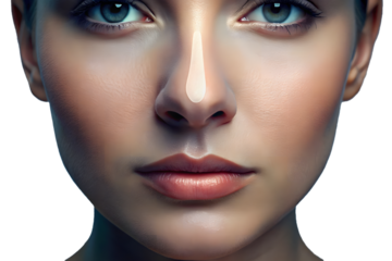 Glowing nose contour