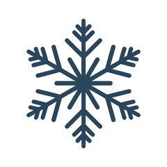 Fototapeta premium snowflake Silhouette on white background