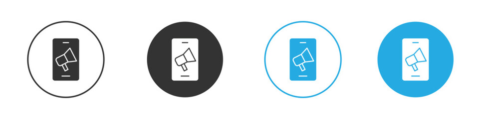 Advertising icon solid style. Flat vector illustration.