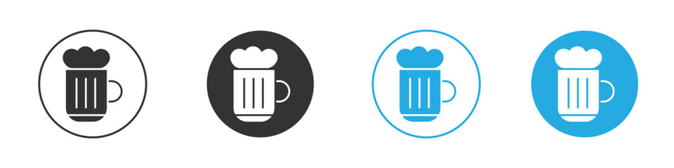 Beer icon solid style. Flat vector illustration.