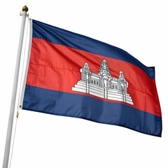 flag of Cambodia with white background