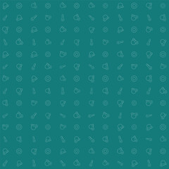 Thermometer and sun pattern, line art style seamless vector for weather theme background.