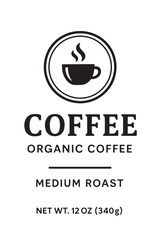 Coffee Label Design Black And White