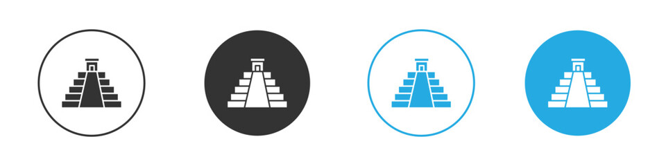 Chichen Itza icon solid style. Flat vector illustration.