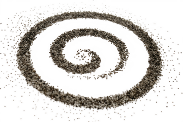 abstract chia seed cloud swirl  isolated on a white background PNG, ai generated