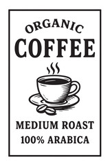 Coffee Label Design Black And White