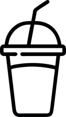 Fototapeta premium a fast food soda cup icon with a domed lid and a s.eps