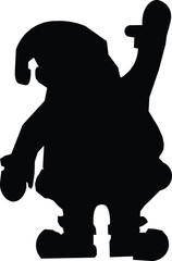 silhouette of a santa clause