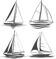 set of sailing ships