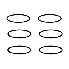 Set of geometric shapes quadrangle, circle icons collection, slightly rounded Vector design on white background.