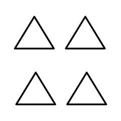 Set of geometric shapes quadrangle, circle icons collection, slightly rounded Vector design on white background.