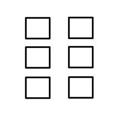 Set of geometric shapes quadrangle, circle icons collection, slightly rounded Vector design on white background.